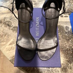 Stuart Weitzman Black Strappy Heels